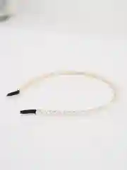 Серебряный ободок с жемчугом, металлический