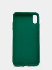 Зеленый чехол для Apple iPhone XS Max силиконовый, матовый, однотонный