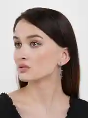 Серебряный серьга с 3 крестами, 1 штука, 2 цвета