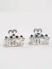 Серебряный крабики для волос "Корона", 2 штуки