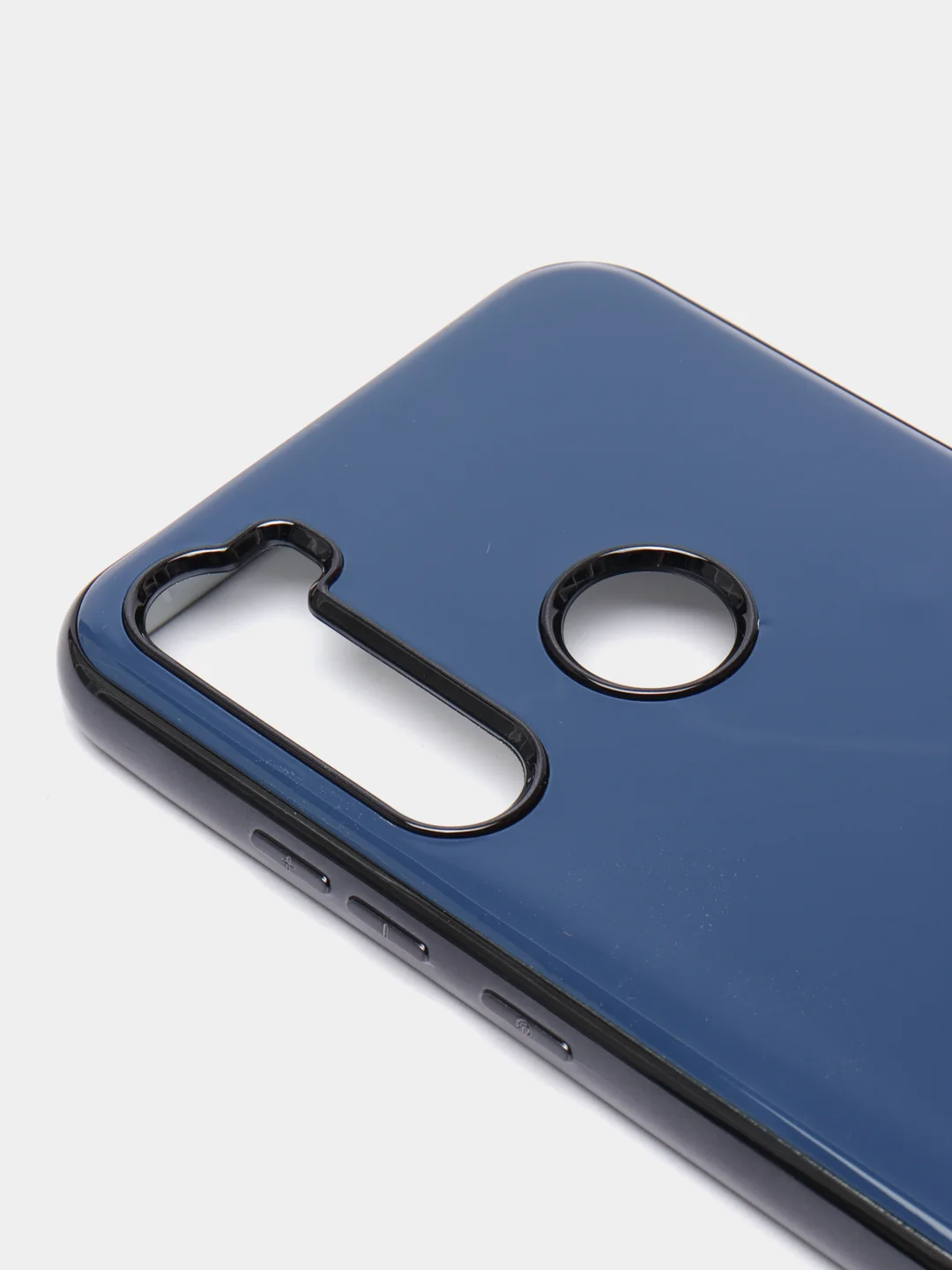 Темно-синий чехол Xiaomi Redmi Note 8T цветной, силиконовый, с глянцевой рамкой (Редми Нот 8Т)