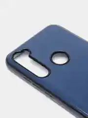 Темно-синий чехол Xiaomi Redmi Note 8T цветной, силиконовый, с глянцевой рамкой (Редми Нот 8Т)
