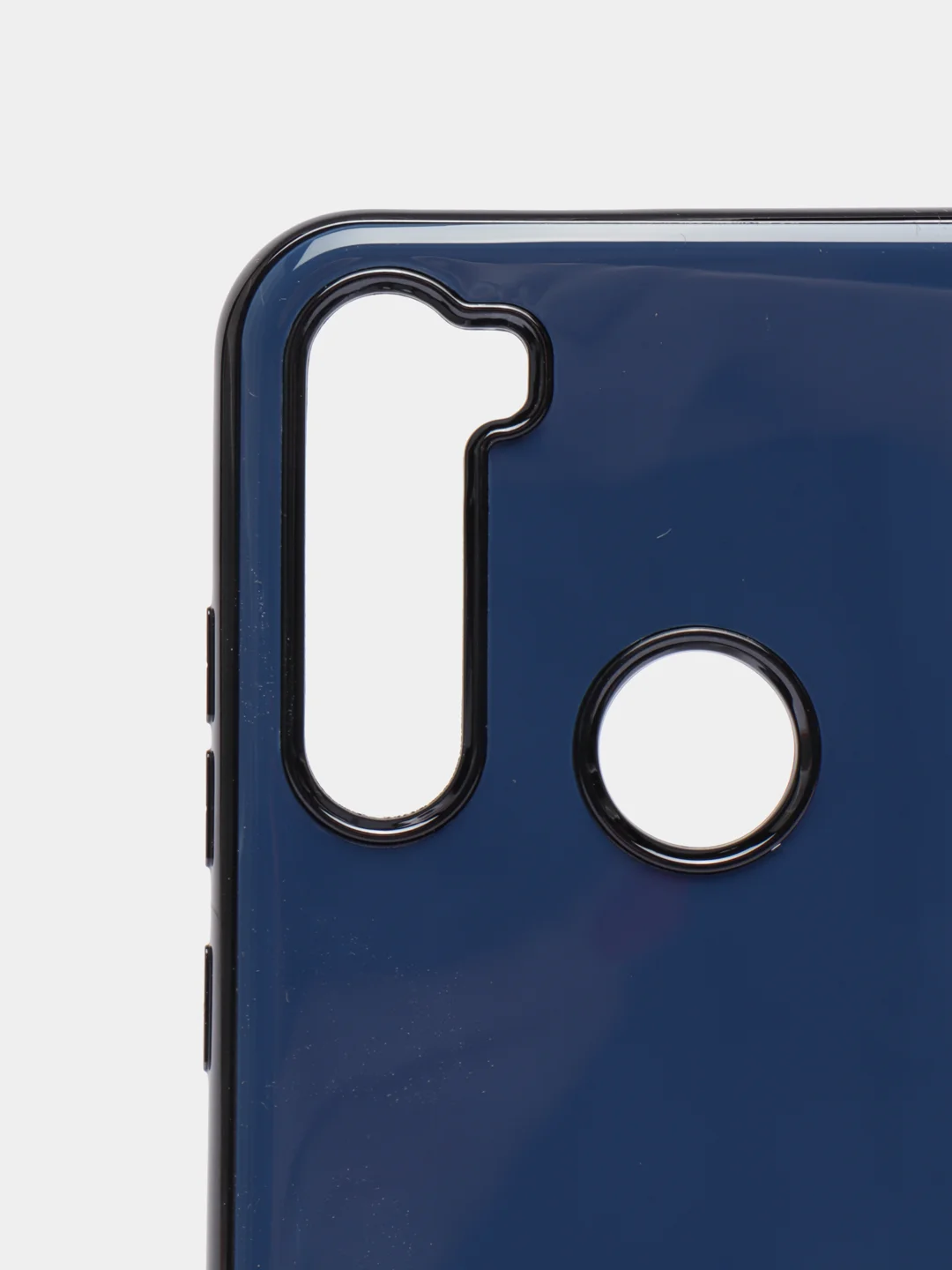 Темно-синий чехол Xiaomi Redmi Note 8T цветной, силиконовый, с глянцевой рамкой (Редми Нот 8Т)
