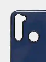 Темно-синий чехол Xiaomi Redmi Note 8T цветной, силиконовый, с глянцевой рамкой (Редми Нот 8Т)