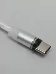 Белый кабель магнитный, светящийся 2.1А+магнитный коннектор (micro usb, Apple lightning, type c)