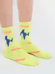 Желтый носки с надписями
