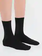 Черный носки в рубчик