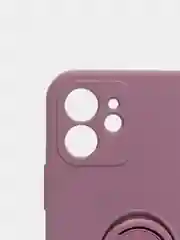 Фиолетовый чехол силиконовый с кольцом для iPhone 11, 12, 12 Pro Max, 13, 13 mini айфон про макс