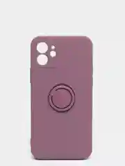 Фиолетовый чехол силиконовый с кольцом для iPhone 11, 12, 12 Pro Max, 13, 13 mini айфон про макс