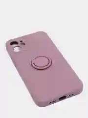 Фиолетовый чехол силиконовый с кольцом для iPhone 11, 12, 12 Pro Max, 13, 13 mini айфон про макс