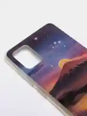 Аметистовый чехол Samsung Galaxy A51 (Самсунг Галакси А51) силиконовый с рисунком