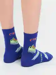 Темно-синий носки с надписями