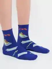 Темно-синий носки с надписями