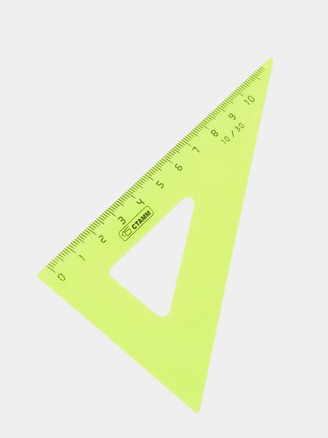 Треугольник, 30 градусов, 10 см линейка,тониров., флуоресцент., СТАММ, NEON,ассорти