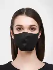 Маска защитная двухслойная многоразовая, чёрная