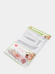 Пакет дой-пак фольгированный с прозрачной стороной для продуктов 20*30 см, набор 3 шт
