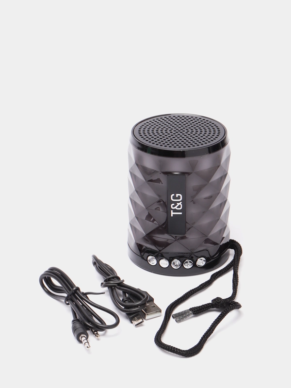 Колонка беспроводная с подсветкой / Портативная акустика /Bluetooth/FM/TF/USB/AUX