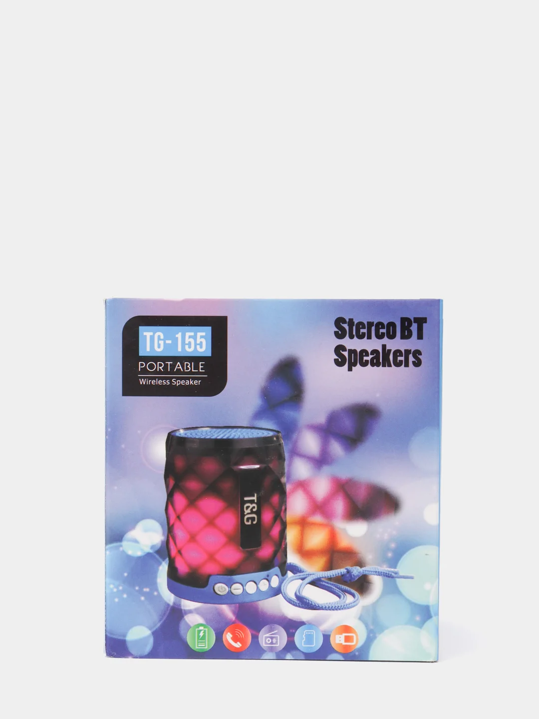 Колонка беспроводная с подсветкой / Портативная акустика /Bluetooth/FM/TF/USB/AUX
