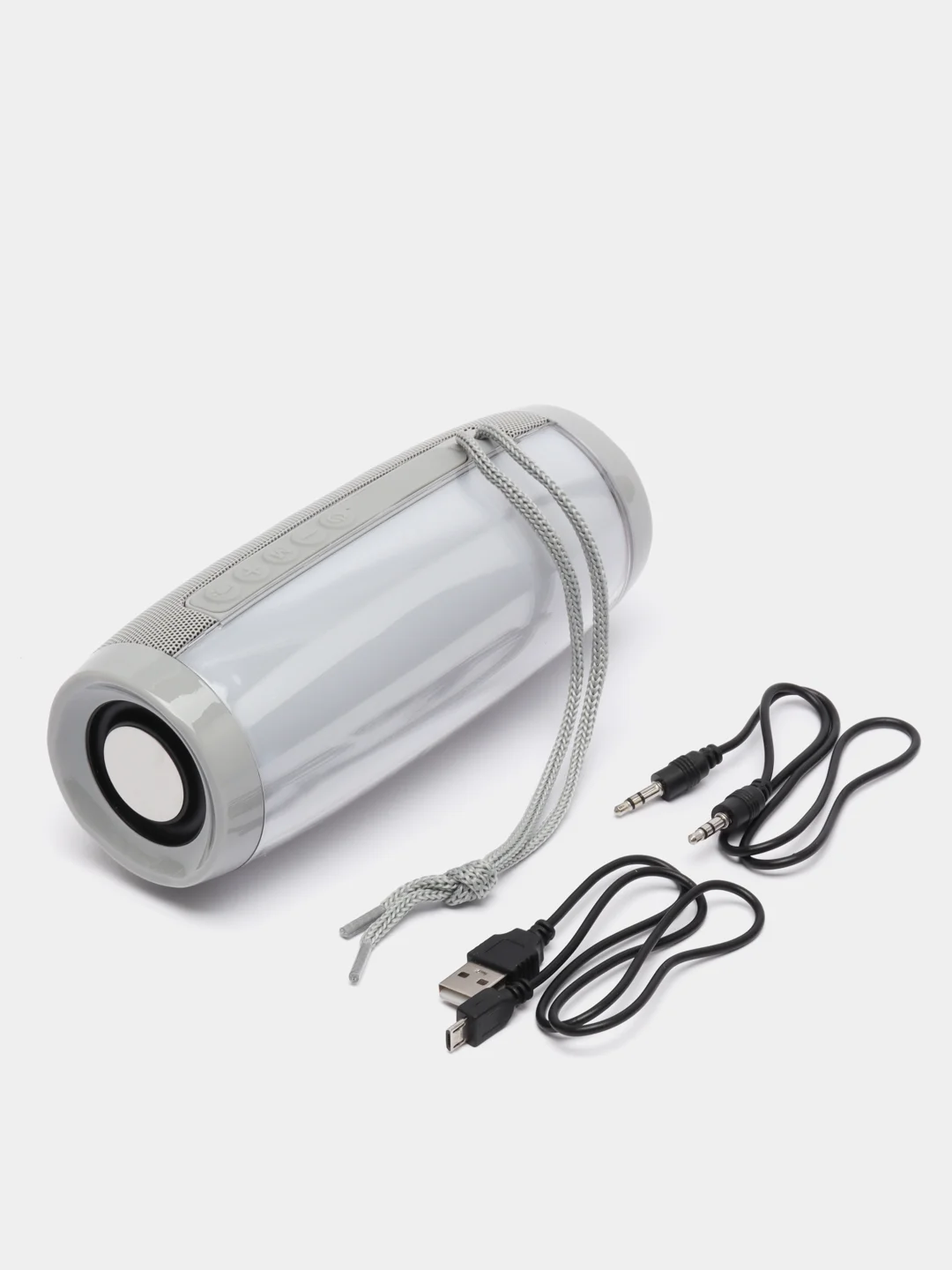 Серый портативная Bluetooth-колонка со светомузыкой TG-157