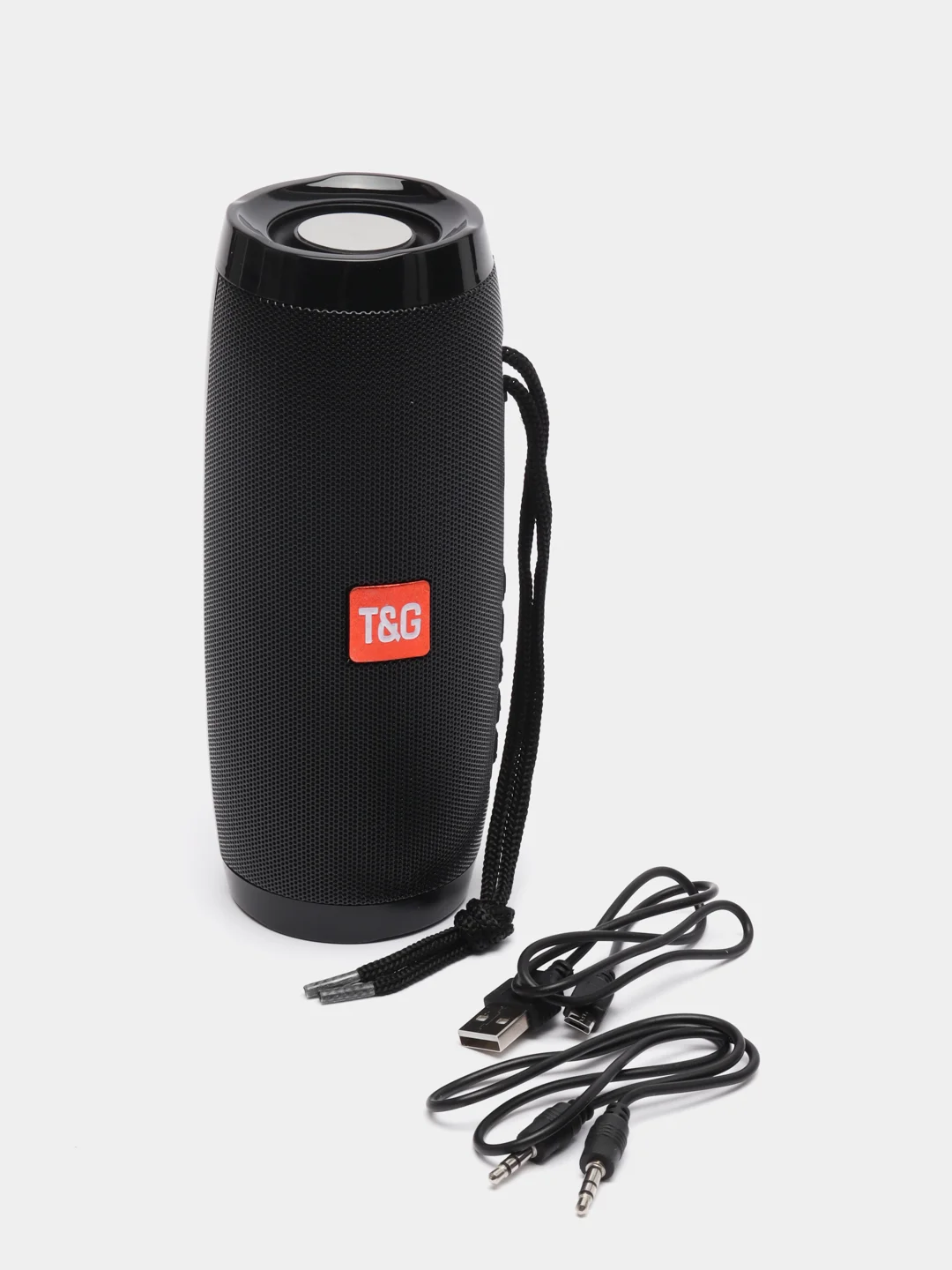 Черный портативная Bluetooth-колонка со светомузыкой TG-157