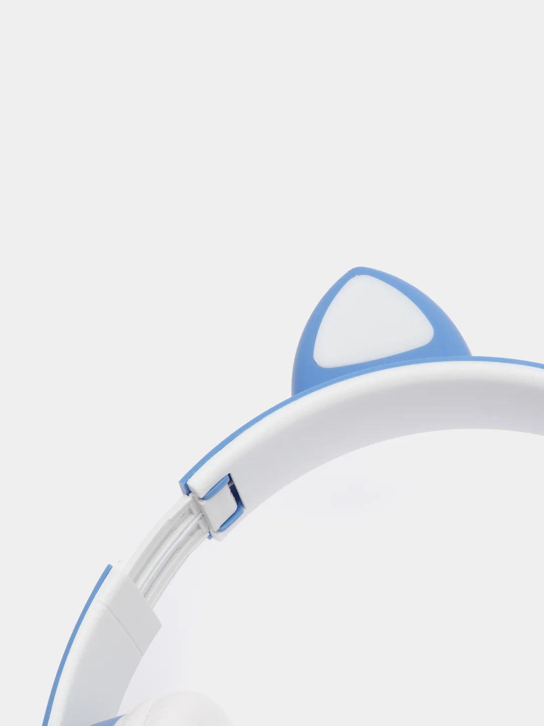 Бирюзовый беспроводные детские Bluetooth наушники "Cat STN 28", на русском языке, с кошачьими ушками