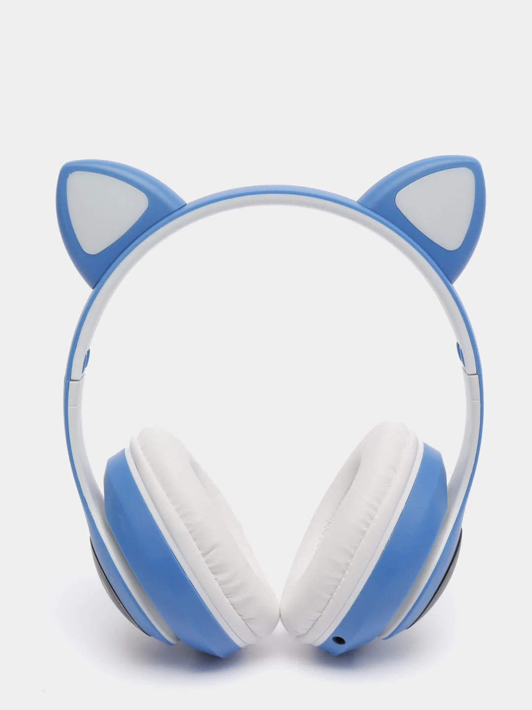 Бирюзовый беспроводные детские Bluetooth наушники "Cat STN 28", на русском языке, с кошачьими ушками