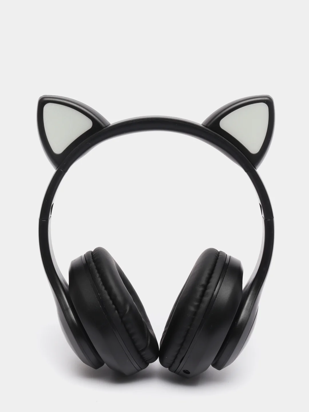 Черный беспроводные детские Bluetooth наушники "Cat STN 28", на русском языке, с кошачьими ушками
