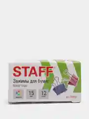 Зажимы для бумаг цветные 12 шт