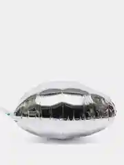 Серебряный фольгированный шар сердце 19", 49 см