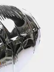 Серебряный фольгированный шар сердце 19", 49 см