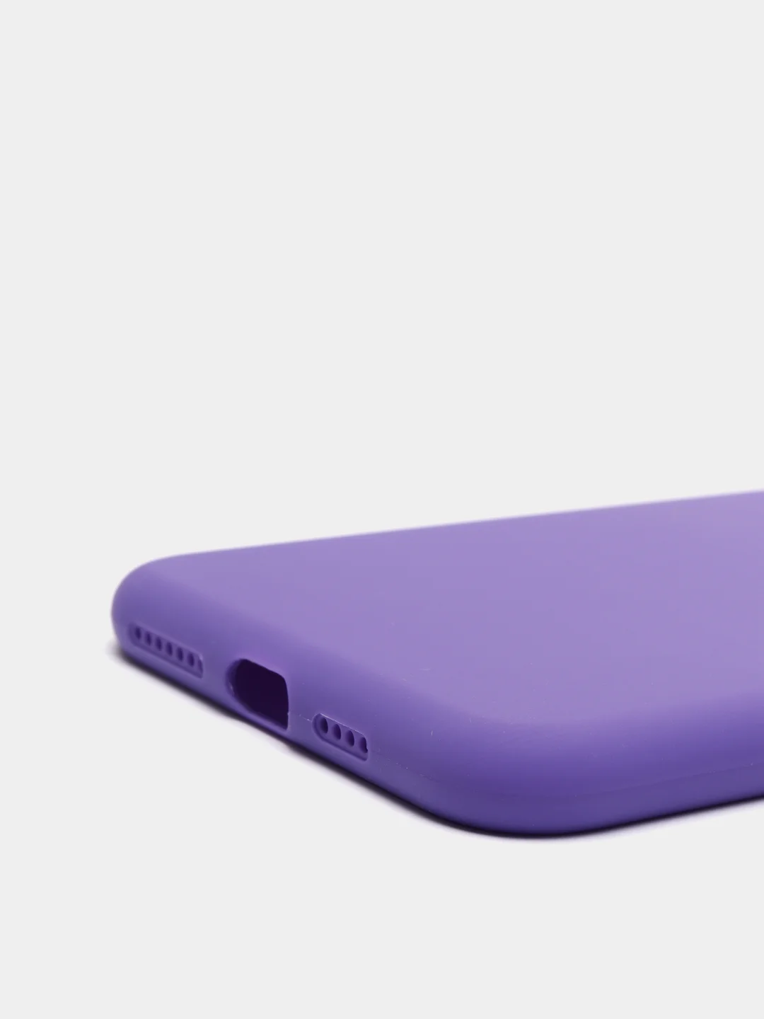 Фиолетовый чехол для Apple iPhone XS Max силиконовый, матовый, однотонный