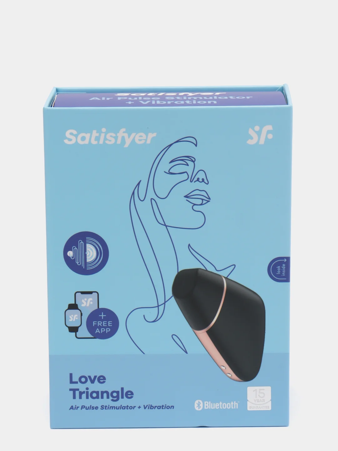 Черный вибратор вакуумный Satisfyer Love Triangle