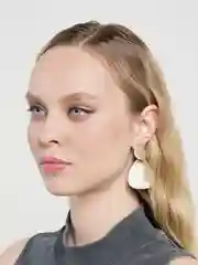 Золотистый хаки серьги