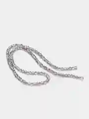 Серый стеклянные бусины "Рондели", на нити, 4 мм