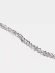 Серый стеклянные бусины "Рондели", на нити, 4 мм