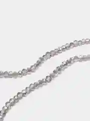 Серый стеклянные бусины "Рондели", на нити, 4 мм