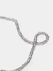 Серый стеклянные бусины "Рондели", на нити, 4 мм