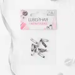 Основа для броши, 15 мм, 1 отверстие, 10 штук, цвет серебряный