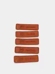 Розовый бирки "Hand made", 5 штук, экокожа