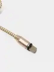 Золотой магнитный кабель, разъёмы MicroUSB, Type-C, Lightning для Андроид, iPhone с подсветкой