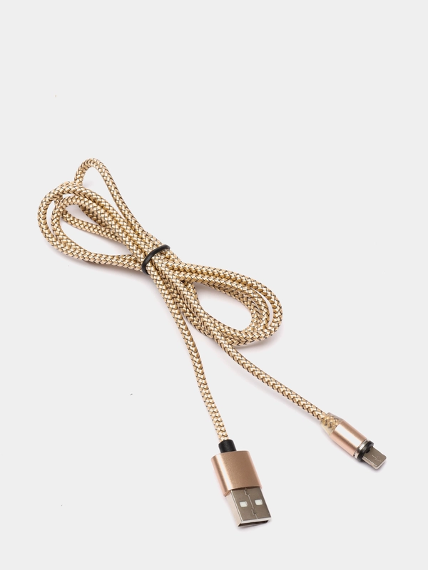 Магнитный кабель, разъёмы MicroUSB, Type-C, Lightning для Андроид, iPhone с подсветкой