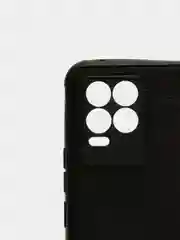 Хром чехол Realme 8 / Realme 8 Pro Реалми 8 / 8 Про черный силиконовый под кожу