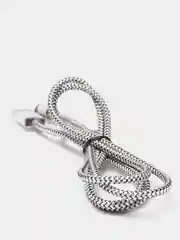 Серый магнитный кабель, разъёмы MicroUSB, Type-C, Lightning для Андроид, iPhone с подсветкой