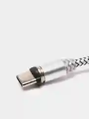 Серый магнитный кабель, разъёмы MicroUSB, Type-C, Lightning для Андроид, iPhone с подсветкой
