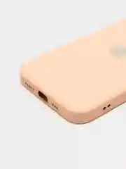 Кремовый чехол силиконовый со стеклянной панелью для iPhone 13