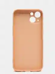 Кремовый чехол силиконовый со стеклянной панелью для iPhone 13