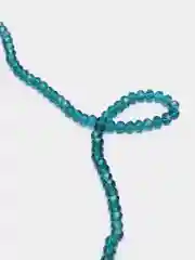 Морской стеклянные бусины "Рондели", на нити, 4 мм