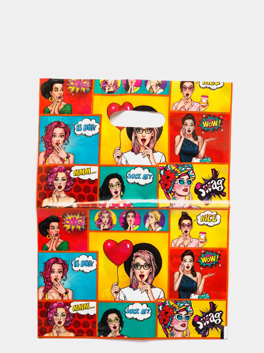 Пакет подарочный с принтом "POP ART", 30х40 см, 50 мкм