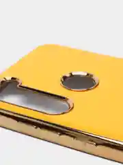Горчичный чехол Xiaomi Redmi Note 8 2019/21 цветной, силиконовый, с глянцевой рамкой (Редми Нот 8)