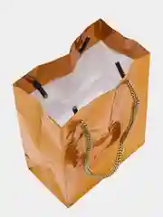 Золотой пакет подарочный
